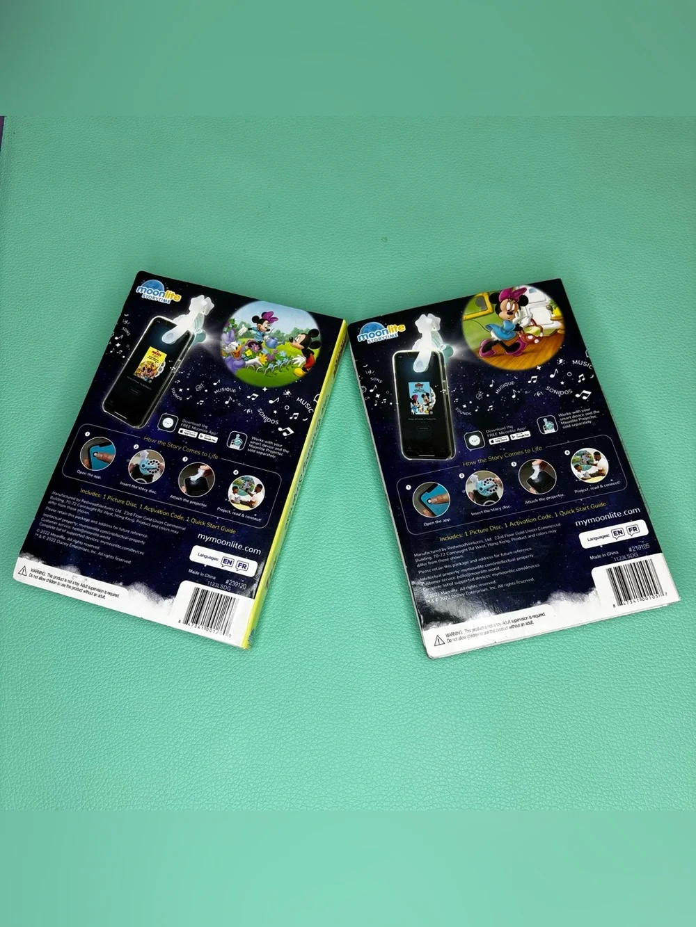 Moonlite Storytime Disney Mickey & Friends Projector Book Dic‎ Bundle